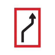 Scheepvaartbord B.2b / Verplichting zich naar de stuurboordzijde van het vaarwater te begeven