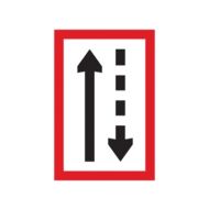 Scheepvaartbord B.3a / Verplichting zich aan de bakboordzijde van het vaarwater te houden