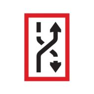 Scheepvaartbord B.4b / Verplichting zich naar de stuurboordzijde van het vaarwater te begeven