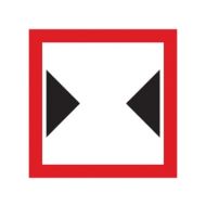 Scheepvaartbord C.3 / Beperkte breedte van doorvaart of vaarwater