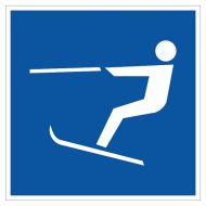 Scheepvaartbord E.17 / Waterskiën toegestaan