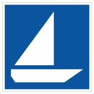 Scheepvaartbord E.18 / Zeilschepen toegestaan