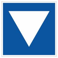 Scheepvaartbord E.5.8 / Toestemming ligplaats te nemen (ankeren en meren) uitsluitend voor andere schepen dan duwvaart die geen blauwe kegels of lichten behoeven te voeren, aan de zijde van de vaarweg waar het bord is geplaatst
