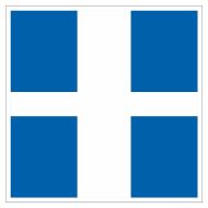 Scheepvaartbord E.9a / Het gevolgde vaarwater geldt als hoofdvaarwater ten opzichte van het vaarwater dat daarin uitmondt