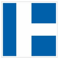 Scheepvaartbord E.9b / Het gevolgde vaarwater geldt als hoofdvaarwater ten opzichte van het vaarwater dat daarin uitmondt
