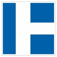 Scheepvaartbord E.9b / Het gevolgde vaarwater geldt als hoofdvaarwater ten opzichte van het vaarwater dat daarin uitmondt