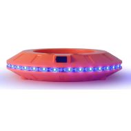 Set van 6 synchroniseerbare LED kegel lights 360° blauw in draagtas met oplader en synchroniseerbaar