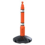 Skipper oranje afzetpaal met voetplaat