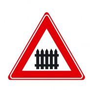Verkeersbord J10 - Waarschuwing overweg met slagbomen