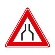 Verkeersbord J17 - Waarschuwing rijbaanversmalling