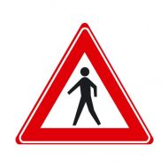 Verkeersbord J23 - Waarschuwing voetgangers