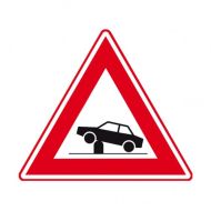 Verkeersbord J39 - Waarschuwing voor elektrische in- en uitschuifbare paal (poller of inzinkbare paal)