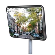 Verkeersspiegel RVS 60x80 cm, beugel 48-90 mm, zonder tape