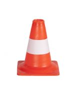 Afzetkegel 20 cm oranje met 1 niet reflecterende witte band