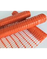 Afzetnet HDPE Medium 50 x 1 meter, 150 gram/m2, kleur oranje